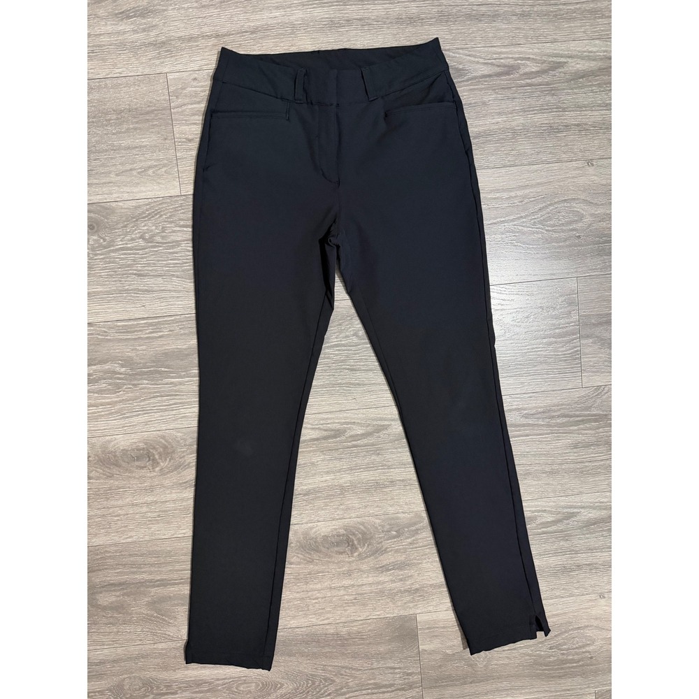Adidas Womens Cold.Rdy Fleece Lined Golf Pants Size 2 Black Primegreen Stretch